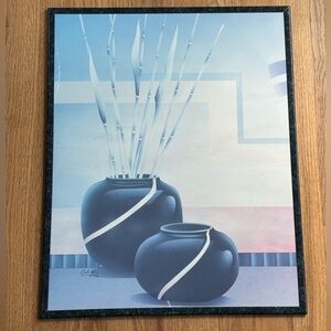 Gorgeous Carlos Rios vase art print - Excellent condition